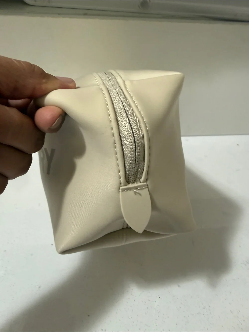 Burberry Beige Leather Pouch. This bag was a VIP gift received from shopping